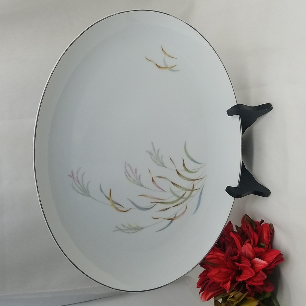 Vintage Norcrest Autumn Breeze Fine China Large Oval Serving Platter